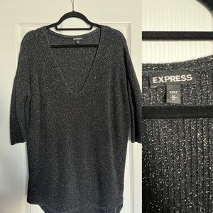 Express. Black Glitter Tunic. Size M.